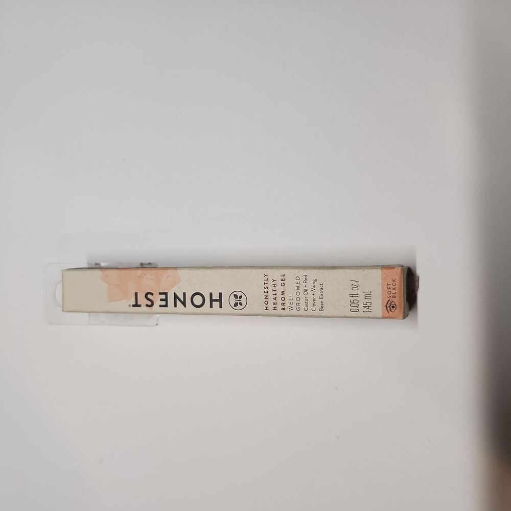 Honest Beauty Honestly Healthy Brow Gel w/ Castor Oil  Soft Black Shade 0.05  Oz